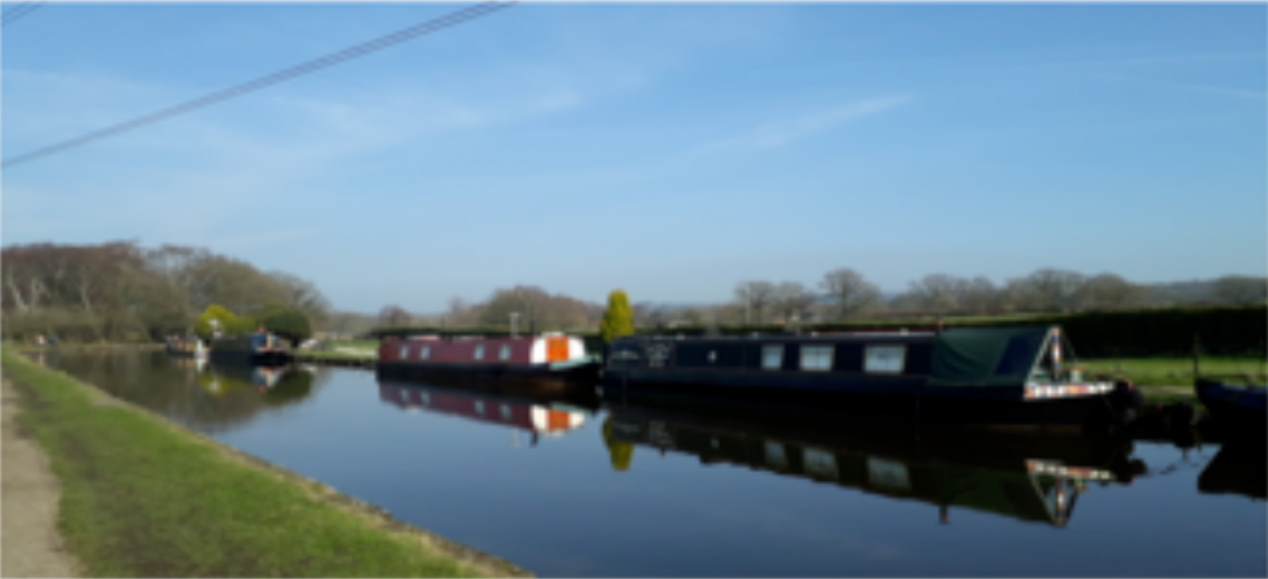 Photo of barges on Macclesfield Canal, High Lane